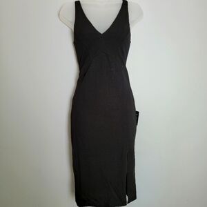 NWT Lulu's Black Bodycon Midi Dress